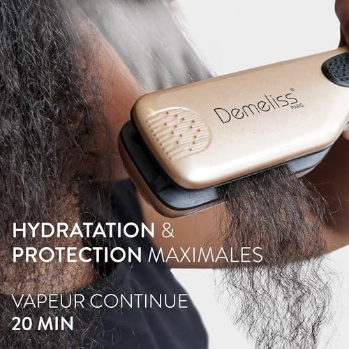 Develiss SAINT ALGUE Lisseur Vapeur TITANIUM - Chauffage Rapide - Lisseur Professionnel - Cheveux Tout Type - Vapeur Pui
